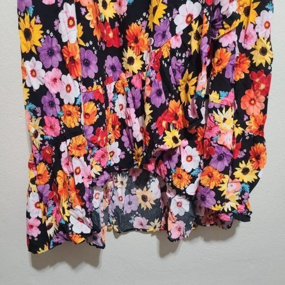 Torrid Floral Off The Shoulder Tulip Hem Dress Plus Size 1X Multicolor - Picture 3 of 6